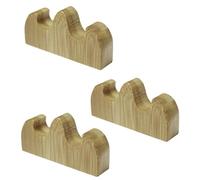 FRCOLOR Calligraphy Brush Holder Bamboo 3Pcs Brush Pen Rest Rack Mountain Shape for Chinese Japanese Calligraphy Beginner Practice Supplies