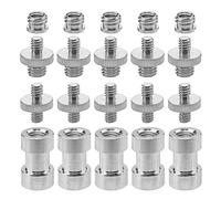 FRCOLOR Camera and Inch Screw 3/8 Threaded Adapter 1/4 Metal to Converter Screws Silver Metal with Precision Manufacturing, Light and Strong for Tripod Shoulder Mounts for Photography