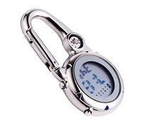 FRCOLOR Carabiner Clip on Watch Stainless Steel Multifunctional Climbing Supply Outdoor Hanging Hook for Men Paramedics Camping Activities Silver