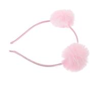 FRCOLOR Carnival Cat Ear Pom Pom Headband Fluffy Hair Accessory for Cosplay and Parties Lightweight Comfortable Design Cute Festival Headband for Memorable Moments Gifts