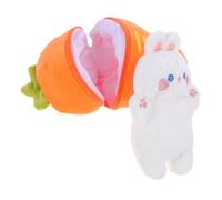 FRCOLOR Carrot Bunny Stuffed Animal Plush Toy with Comfortable Touch Unique Creative Style Soft Plush and Pp Cotton Filling Decorative Pillow Suitable for Floor and Bed Use