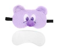FRCOLOR Cartoon Eye Mask for Sleep Elastic Strap No-slip Fit Soft Breathable Fuzzy Blindfold for Boys Portable Travel and Home Use Cute Little Girl Design for Relaxation