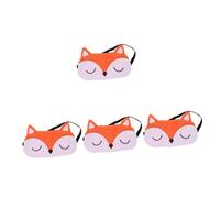 FRCOLOR Cartoon Fox Eye Mask Light Blocking Sleeping Mask for Women Comfortable Travel Accessory Elastic Strap for Fit for Hotels Trains and Home Use