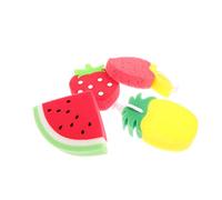 FRCOLOR Cartoon Fruit Shaped Dish Sponge for Kitchen Cleaning, Multi-Purpose Absorbent Scrubber with Soft Texture 5.5x4.3x1.2 Inch Random Style