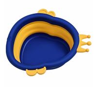 FRCOLOR Cartoon Wash Basin Foldable Pp Boy Girl Face Basin with Adorable Design Soft Smooth Surface for Safe Use Bathing for Toddlers