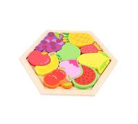 FRCOLOR Cartoon Wooden Puzzle for Ages Educational Shape Matching and Sorting Game Preschool Cognitive Development Premium Wood Material Early Learning Gift