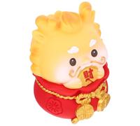 FRCOLOR Cartoon Zodiac Dragon Money Jar Piggy Bank with Spacious Interior and Easy Open Bottom Stopper for Bedroom Decoration and Saving Habit Development