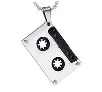 FRCOLOR Cassette Pendant Necklace Hip Hop Pendant