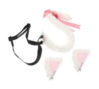 FRCOLOR Cat Ear Hair Clips and Tail Set Soft Comfortable Cosplay Props for Women Lightweight Portable Animal Party Accessories for Halloween Festivals