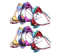 FRCOLOR Cat Ear Headband Adult Headband Sequins Reversible Sparkle Hairband for Party