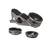 FRCOLOR Cell Phone Camera Lens Kit Fisheye Super Wide Angle Macro Teleconverter for Smartphones Lens HD Optical Glass Oil and Water Resistant