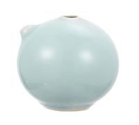 FRCOLOR Ceramic Calligraphy Water Dropper Ink Holder Smooth Round Edges for Chinese Painting and Writing Portable Ink Stone Accessory for Beginners and Artists Blue Half-Round Design