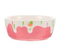 FRCOLOR Ceramic Hamster Food Bowl Small Pink Prevent Tipping Spill-proof Rodent Feeding Dish for Hamsters Rabbits Guinea Pigs and Chinchillas
