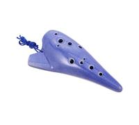 FRCOLOR Ceramic Ocarina Alto C Flute for Beginners Musical Wind Instrument with Practice Book and Carrying Bag Educational Pottery Ocarina for Student Performance and Music Learning