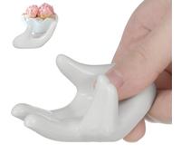 FRCOLOR Ceramics Hand Shaped Jewelry Display Holder Photography Prop for Unique Shots for Valentine Day Christmas Anniversaries Durable Decorative with Beautiful Design