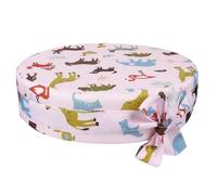 FRCOLOR Chair Increasing Cushion Thick Round Booster Seat Pad with High Density Sponge Cotton Non-Slip Material Easy to Clean Height Adjustment for Dining Chair Children