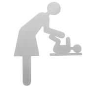 FRCOLOR Changing Station Sign Stainless Steel Washroom Door Plaque Diaper Changing Area Restroom Indicator Sign for Public Bathroom