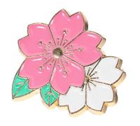 FRCOLOR Cherry Blossom Enamel Pin Flower Brooch Lapel Pin Summer Floral Charm for Women Backpacks Clothing Party Decorations