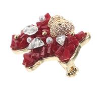 FRCOLOR Chinese Horse Brooch Pin Red Rhinestone Pins and Brooches with Secure Fastening and Color Preservation for Women Ladies Parties and Casual Outings 2026 Year of The Horse Jewelry