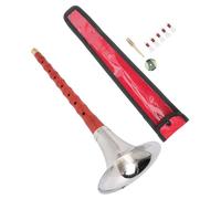 FRCOLOR Chinese Suona for Beginners Traditional Ethnic Wind Instrument Red Sandalwood Key D with Mouthpiece and Protective Case Random Color Suitable for Practice and Performance