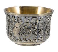 FRCOLOR Chinese Traditional Alloy Wine Cup with Smooth Surface and Easy to Clean Design, Reusable Convenient Drink Cup for Theme Parties and Birthdays, Elegant and Simple Metal Shot Glass