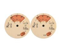 FRCOLOR Chord Wheel Practical and Simple Operation Circle of Fifths Wooden Melody Tool 2pcs for Musicians for Placing on Desks or Bedside Tables