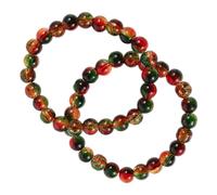 FRCOLOR Christmas Bracelets Watermelon Beaded Xmas Glow in Dark Teen Girls Natural Tourmaline Baroque Wristband Holiday Eve