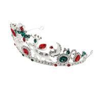 FRCOLOR Christmas Elk Crown Rhinestone Tiara Snowflake Headband for Women Bride Wedding Party Headwear Accessory