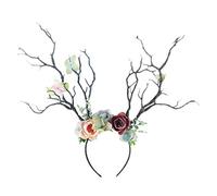 FRCOLOR Christmas Flower Crown Reindeer Antlers Headband Flower Antler Headband Branches s Christmas Branch Large Reindeer Hair Hoop for Xmas Party