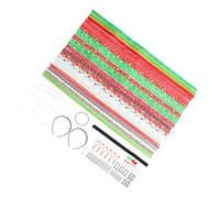 FRCOLOR Christmas Hairband Diy Kit Bowknot Making Materials Headband Ribbon Set Xmas Hair Accessories Craft Kit