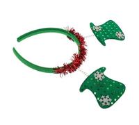 FRCOLOR Christmas Hat Headband with Unique Hat Shape Design Durable Pet Cloth Material Hair Hoop for Holiday Party Photo Prop Accessories for Ladies Festive Xmas Headwear