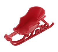 FRCOLOR Christmas Miniature Sleigh Ornament Vibrant Red DIY Tabletop Decor for Holiday Gifting Christmas Tree Hanging Festive Design for Unique Christmas Decorations