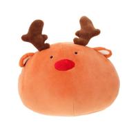 FRCOLOR Christmas Plush Reindeer Pillow Cushion Soft Xmas for Bedtime Companion Anxiety Relief Sensory Development Holiday Decoration Gift