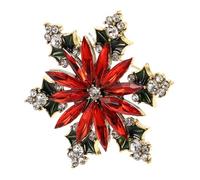 FRCOLOR Christmas Snowflake Brooch for Dress Alloy Rhinestone Holiday Pin Versatile Sweater and Dress Accessory Festive Christmas Jewellery for Women Unique Sparkling Winter Decoration