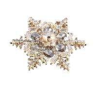 FRCOLOR Christmas Snowflake Brooch Pin Rhinestone Brooch for Cardigan Scarf Winter Jewelry Decorative Pin