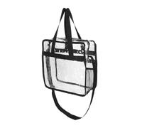 FRCOLOR Clear Bag for Stadium Events Sling Crossbody Transparent Tote Large Capacity PVC Travel Bag for Concerts Shopping Toiletry Organizer for Men Women