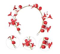 FRCOLOR Cloth Hairband Bride Hair Ornaments Handmade Headband Diamond Headdress Stylish Headwear