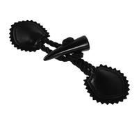 FRCOLOR Coat Toggle Buttons Resin Horn Sew-On 4 Pairs Black Closure Fastening for Jackets Clothing Accessories