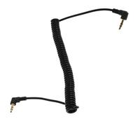 FRCOLOR Coiled 3.5mm Stereo Aux Cable with Dual Right Angle Connectors