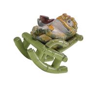 FRCOLOR Color-changing Tea Pet Resin Frog Figurine with Unique Design, Green Toad Sculpture for Daily Rituals and Tea Rooms, Attracts Wealth and Good Luck, Sturdy and Elegant Home Décor