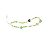 FRCOLOR Colorful Beaded Hanging Chain Heart Shape Beads Slip Phone Strap Decorative Phone Chain for Mobile Accessory for Holder