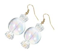 FRCOLOR Colorful Candy Dangle Earrings for Women Teen Lightweight Aesthetic Jewelry Unique Simulated Candy Shape Comfortable Wear Eye Catching Design
