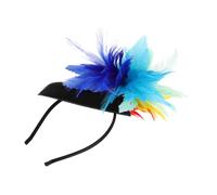 FRCOLOR Colorful Feather Headdress Has Headbands Fascinator Hat Headdress Small Top Hat Hair Clip Carnival Accessories for Party Women Hair Accessories Fascinator Headband Headwear Metals