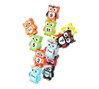 FRCOLOR Colorful Owl Shaped Wooden Building Blocks for Educational Cognitive Stacking Safe Smooth Wood Material for Hand Eye Coordination and Logical Thinking Development Suitable for