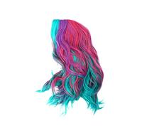 FRCOLOR Colorful Two-Tone Short Instant-Noodle Curly Wig for Women Realistic Hair Accessories for Costume Cosplay and Everyday Use
