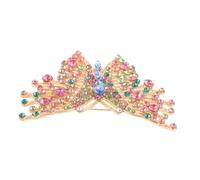 FRCOLOR Colorful Zinc Alloy Butterfly Brooch Pin with Sparkling Inlay Stylish Lapel Corsage for Women S Clothing Hats Scarves and Novelty Decoration Accessories