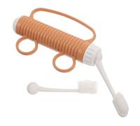 FRCOLOR Comfortable to Hold Toothbrush Manual Toothbrush with Replaceable Head Ergonomic Design Large Handle Finger Loops Plastic Strap for Elderly Care Daily Oral Care Routines Suitable