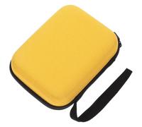 FRCOLOR Compact Portable Guitar Pick Storage Holder Case with Multiple Compartments Made of Sturdy Eva Material in Bright Yellow, for Organizing Electric and Acoustic Guitar Picks