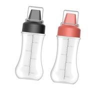 FRCOLOR Condiment Colours 350ml Squeeze Bottles Easy 2pcs Scale with to Dispenser Bottles in Assorted Jam and Ketchup for Kitchen and Dining Use
