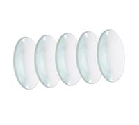FRCOLOR Convex Lens 50mm 5pcs Double Convex Glass Optical Lens Set for Science Classroom Laboratory Experiment 100mm Educational Supplies Magnifier Tools